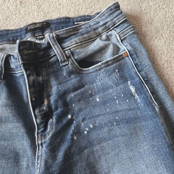 Judy Blue Ripped Skinny Jeans - Light Blue - Picture 4 of 8